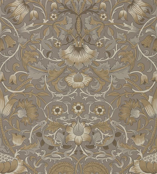 Pure Lodden Wallpaper - Taupe/Gold - 216028 - Morris & Co