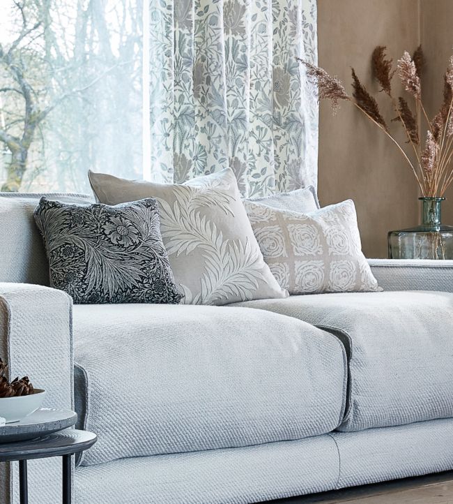 Pure Marigold Trail Embroidery Fabric - Lightish Grey - 236630 - Morris & Co