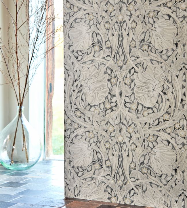 Pure Pimpernel Wallpaper - Black Ink - 216539 - Morris & Co