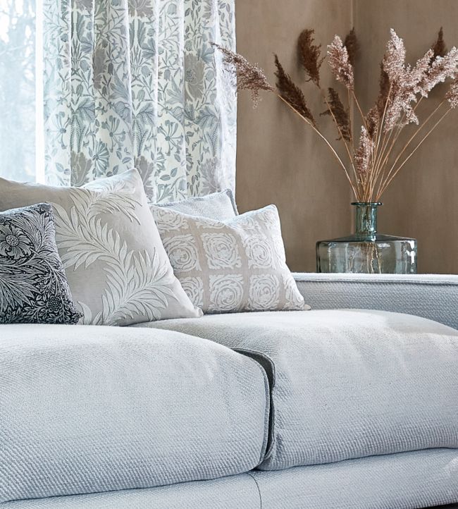 Pure Scroll Embroidery Fabric - Lightish Grey - 236614 - Morris & Co