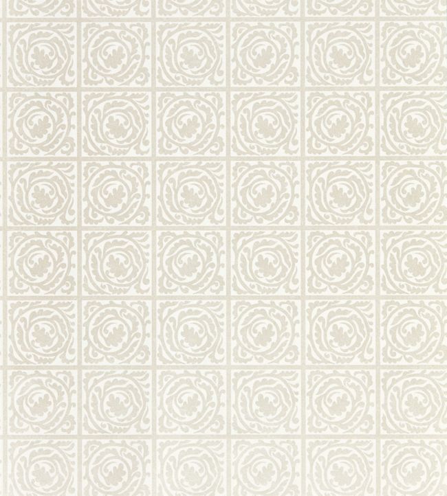 Pure Scroll Wallpaper - White Clover - 216545 - Morris & Co