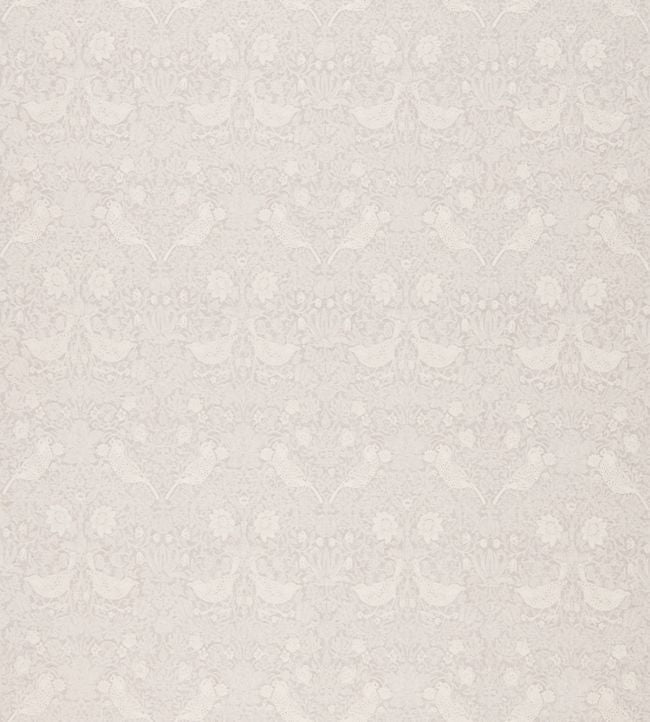 Pure Strawberry Thief Embroidery Fabric - Pebble - 236073 - Morris & Co