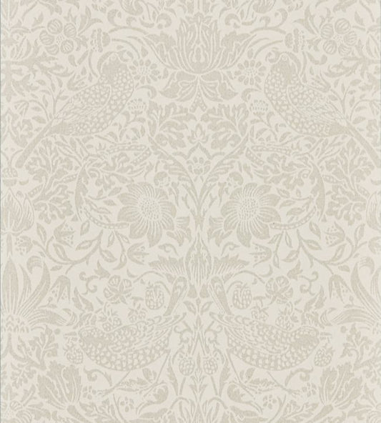 Pure Strawberry Thief Wallpaper - Ecru/Cream - 216020 - Morris & Co