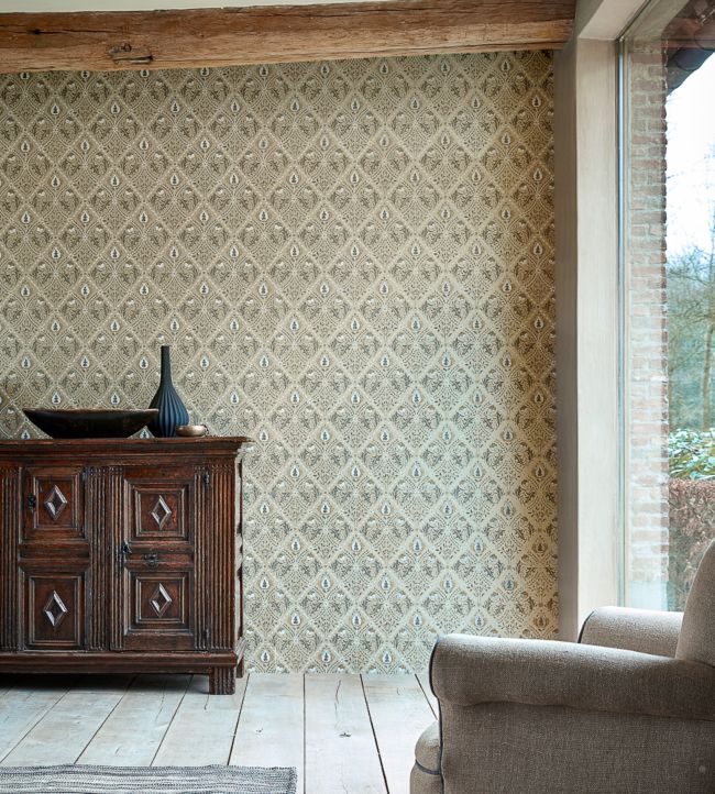 Pure Trellis Wallpaper - Gold - 216529 - Morris & Co
