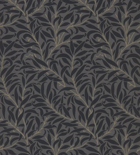 Pure Willow Bough Wallpaper - Charcoal/Black - 216026 - Morris & Co