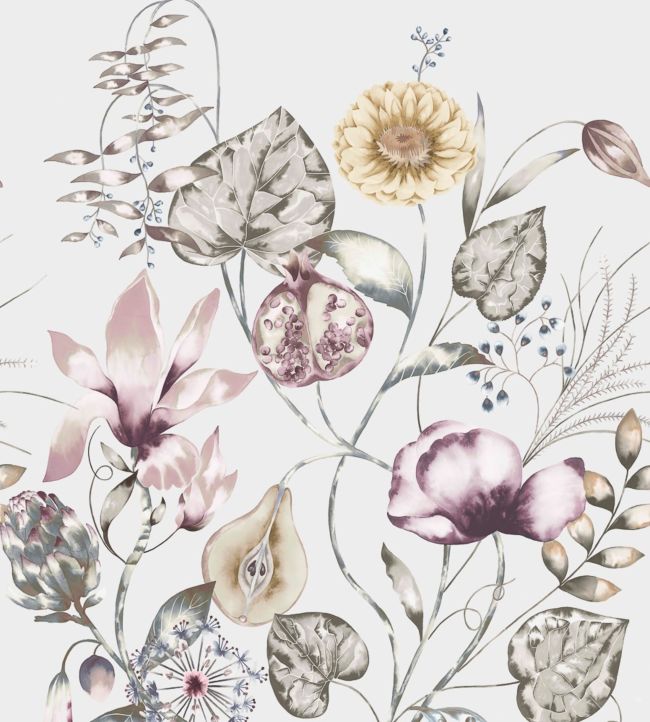 Quintessence Wallpaper - Ochre / Olive / Heather - HSTO111488 - Harlequin