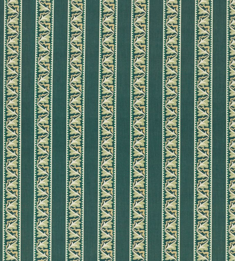 Red Car Stripe Fabric - Emery Blue - 227248 - Morris & Co