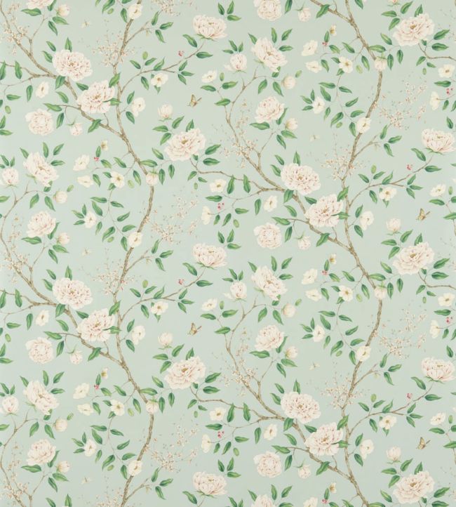Romeys Garden Wallpaper - Sea Green - ZWOO311336 - Zoffany