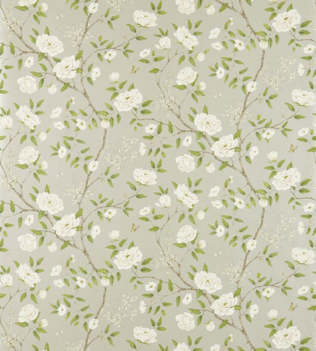 Romeys Garden Wallpaper - Silver - ZWOO311333 - Zoffany