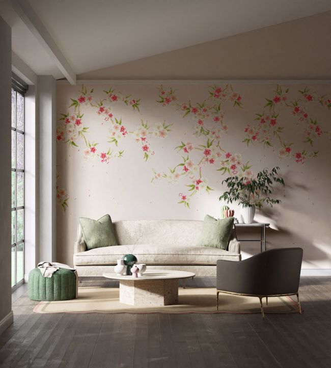 Rosa Wallpaper - Blush Pearl/Peony/Meadow - HDHW112887 - Harlequin