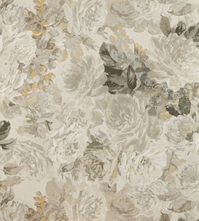 Rose Absolute Wallpaper - Linen/Gold - ZDAR312853 - Zoffany