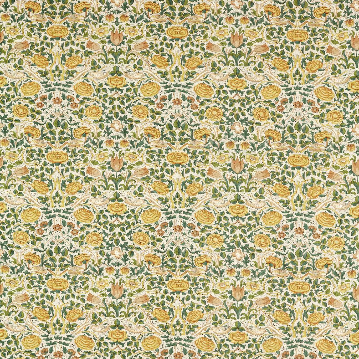 Rose Fabric - Weld/Leaf Green - 227022 - Morris & Co