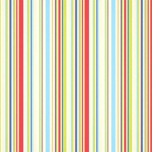 Rush Wallpaper - Strawberry Sailor Blue Apple & Neutrals - HLTF112655 - Harlequin