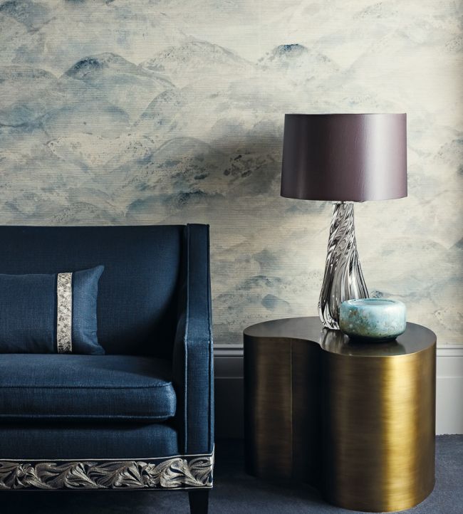 Sansui Wallpaper - Indigo Wash - ZAKA312504 - Zoffany