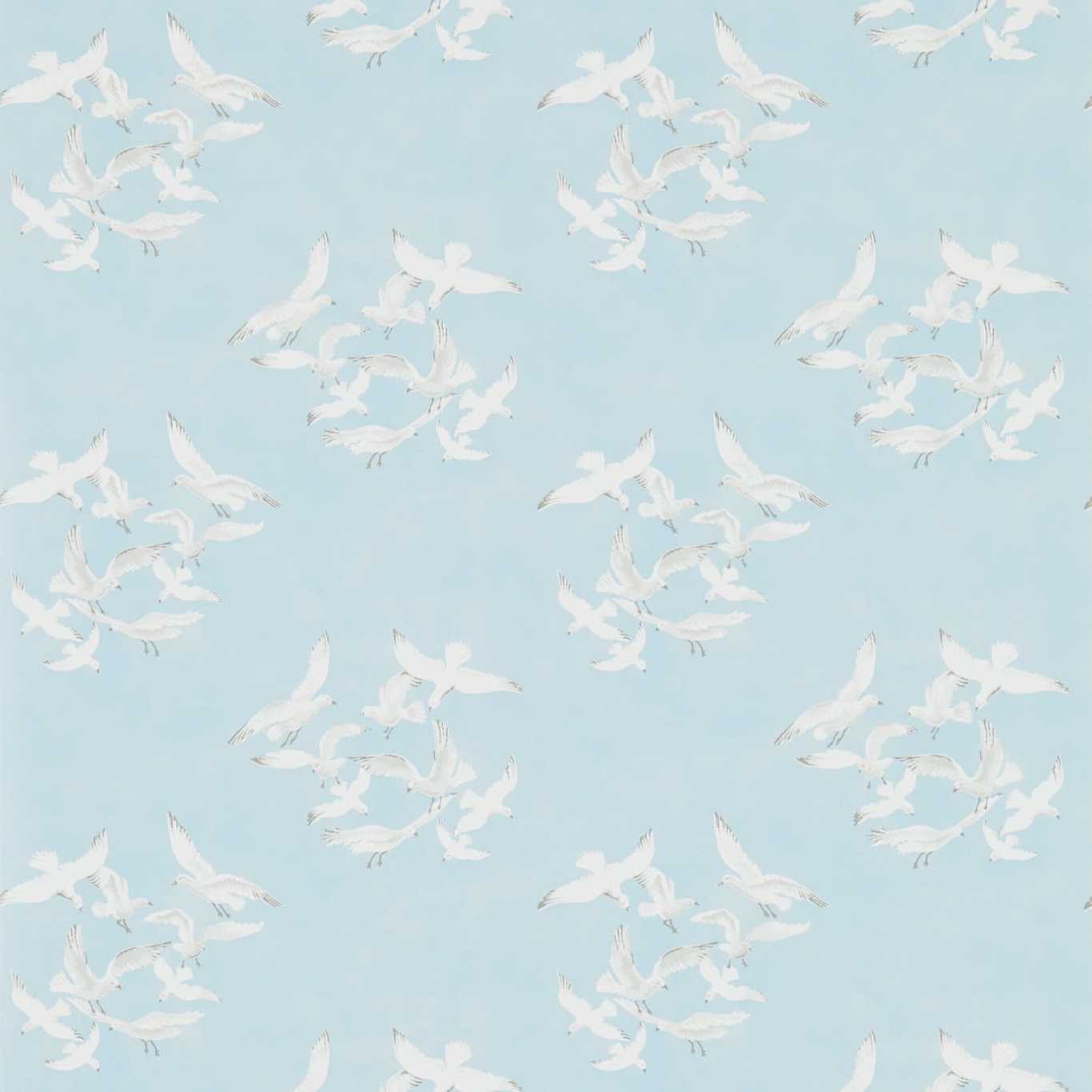 Seagulls Wallpaper - Blue - DVIN214585 - Sanderson