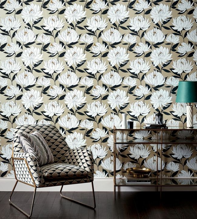 Sebal Wallpaper - Platinum/Ebony - HSAW112130 - Harlequin