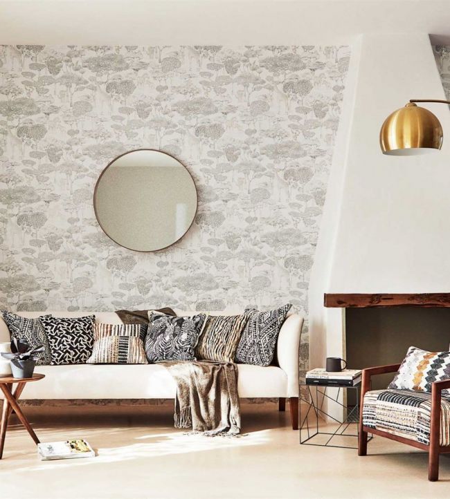 Shamwari Wallpaper - Chalk/Slate - HMIW112243 - Harlequin