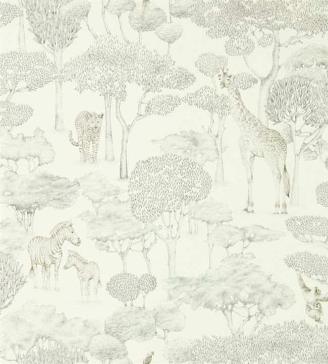 Shamwari Wallpaper - Chalk/Slate - HMIW112243 - Harlequin