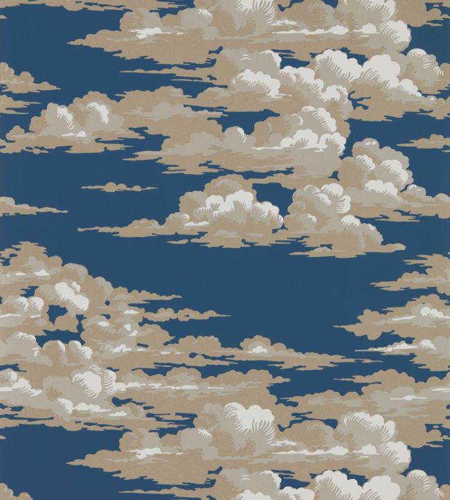 Silvi Clouds Wallpaper - Yacht Blue - DYSI216602 - Sanderson