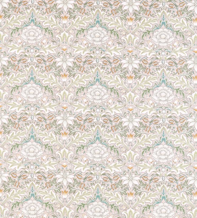 Simply Severn Fabric - Cochineal/Willow - 226904 - Morris & Co