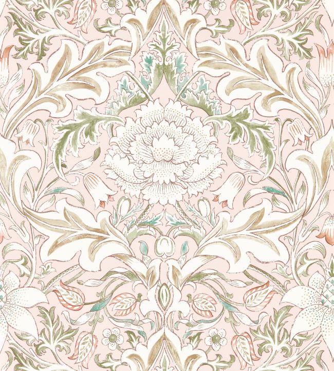 Simply Severn Wallpaper - Cochineal/Willow - 217073 - Morris & Co