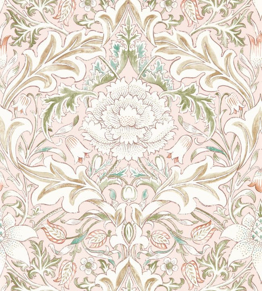 Simply Severn Wallpaper - Cochineal/Willow - 217073 - Morris & Co