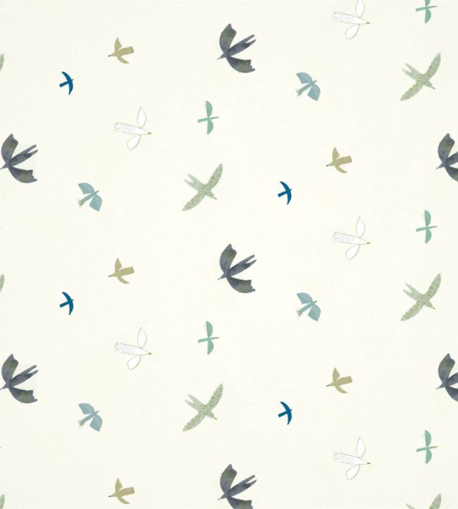 Skies Above Wallpaper - Duck Egg/Linen - HLTF112641 - Harlequin