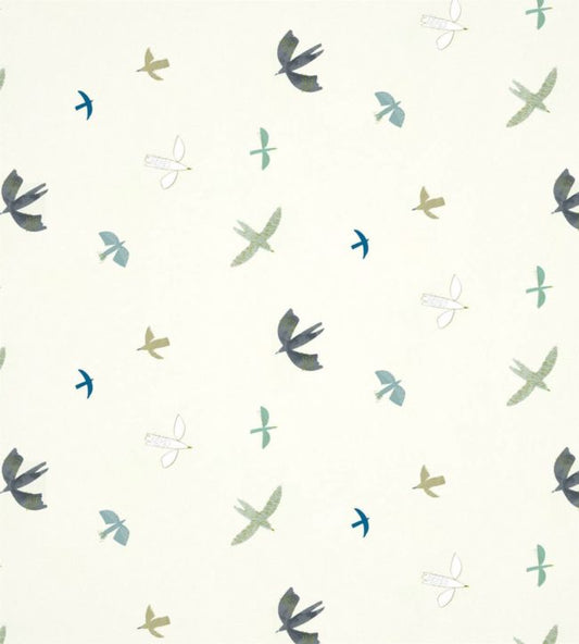 Skies Above Wallpaper - Duck Egg/Linen - HLTF112641 - Harlequin