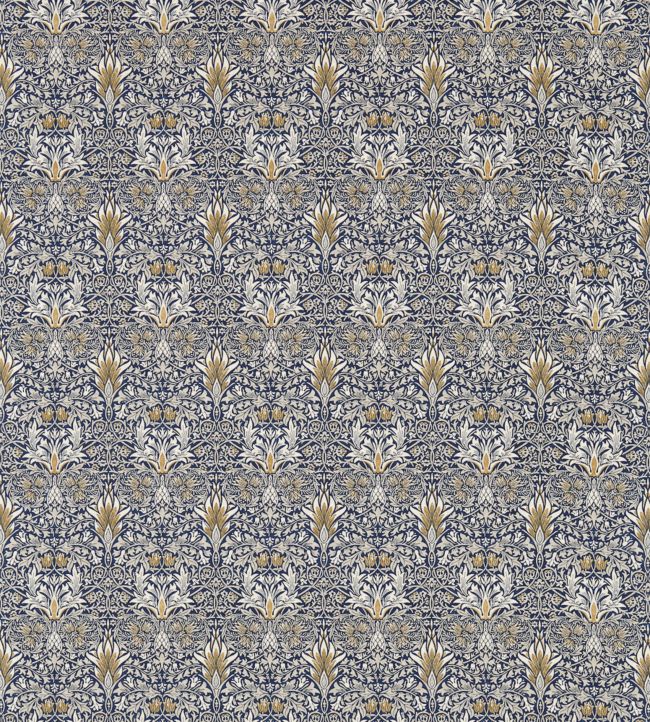 Snakeshead Fabric - Indigo/Hemp - 224469 - Morris & Co