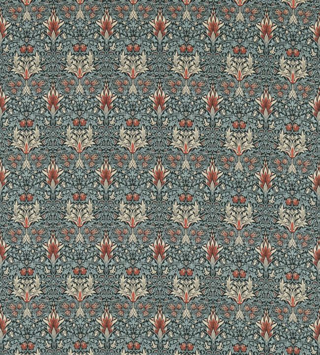Snakeshead Fabric - Thistle/Russet - 224466 - Morris & Co