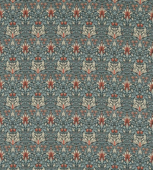 Snakeshead Fabric - Thistle/Russet - 224466 - Morris & Co