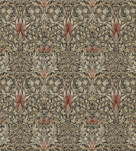 Snakeshead Wallpaper - Charcoal/Spice - 216425 - Morris & Co