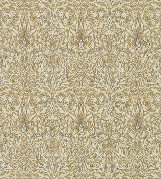 Snakeshead Wallpaper - Gold/Linen - 216429 - Morris & Co