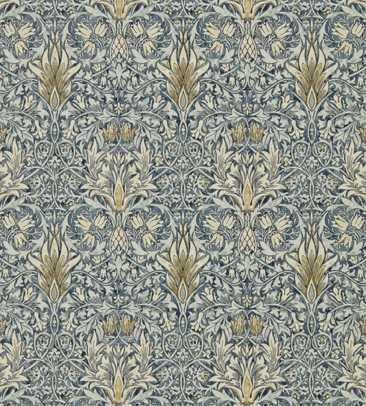 Snakeshead Wallpaper - Indigo/Cumin - 216428 - Morris & Co