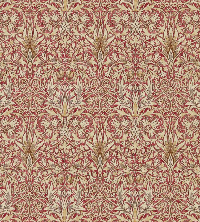 Snakeshead Wallpaper - Madder/Gold - 216426 - Morris & Co