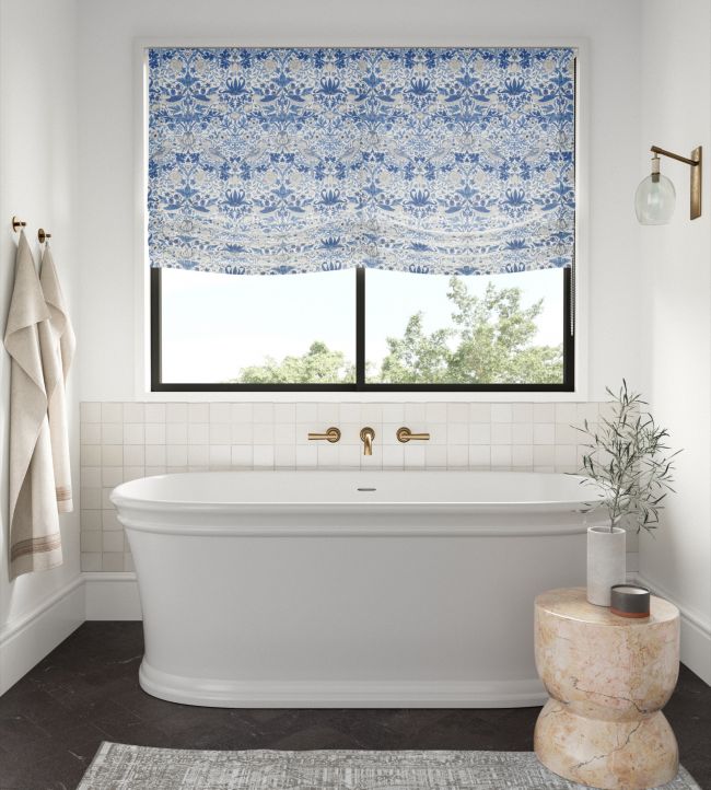 Strawberry Thief Fabric - Woad - 226916 - Morris & Co