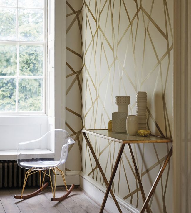 Sumi Wallpaper - Ivory/Mustard - HMOW110884 - Harlequin