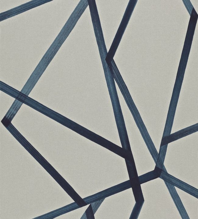 Sumi Wallpaper - Linen/Indigo - HMOW110887 - Harlequin