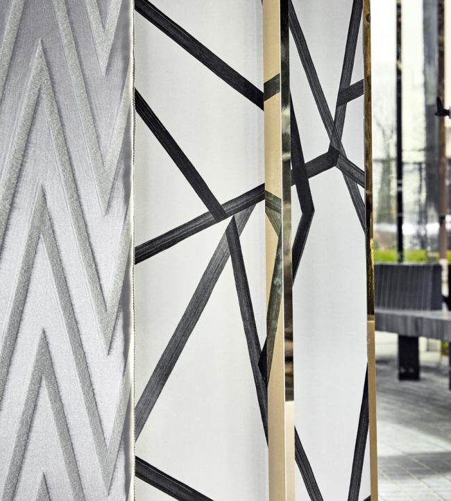 Sumi Wallpaper - Pearl/Charcoal - HTEW112600 - Harlequin