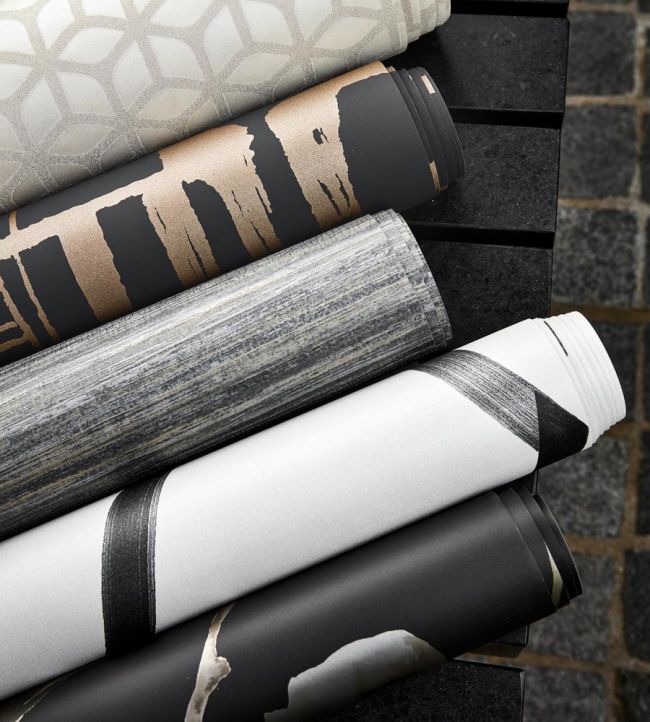 Sumi Wallpaper - Pearl/Charcoal - HTEW112600 - Harlequin