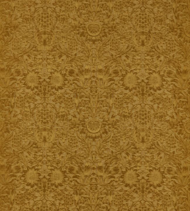 Sunflower Caffoy Velvet Fabric - Sussex Rush - 237280 - Morris & Co