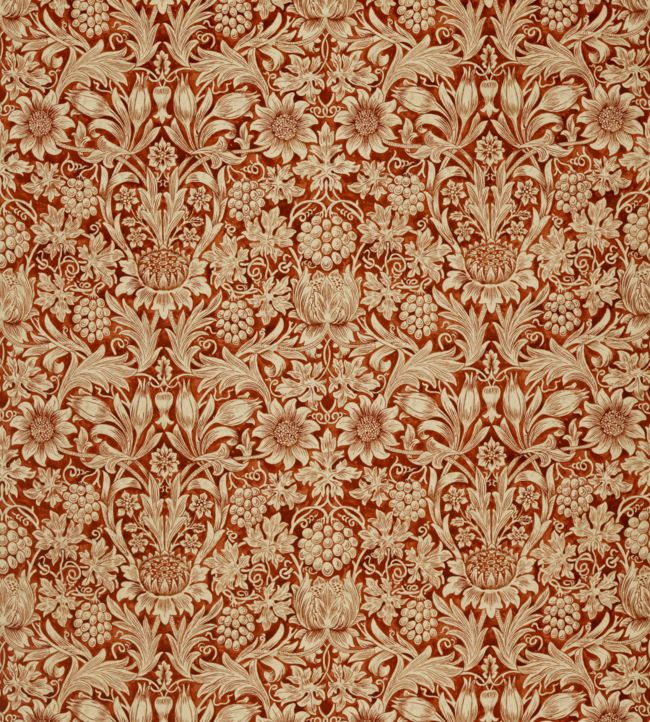 Sunflower Velvet Fabric - Saffron/Vellum - 236930 - Morris & Co