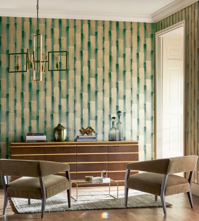 Suzuri Wallpaper - Emerald - HM6W112201 - Harlequin