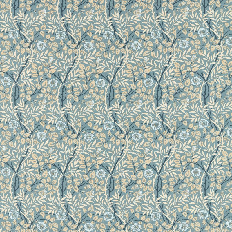 Sweet Briar Fabric - Mineral/Linen - 227241 - Morris & Co