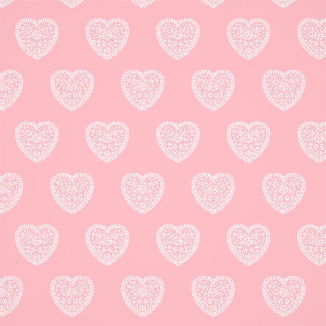 Sweet Heart Wallpaper - Soft Pink - HLTF112651 - Harlequin