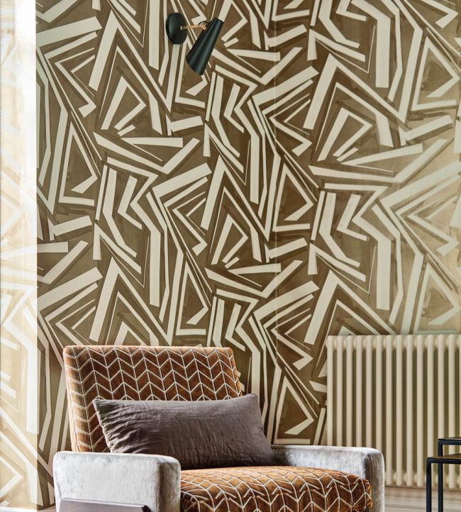 Transverse Wallpaper - Bronze - HM7W112740 - Harlequin