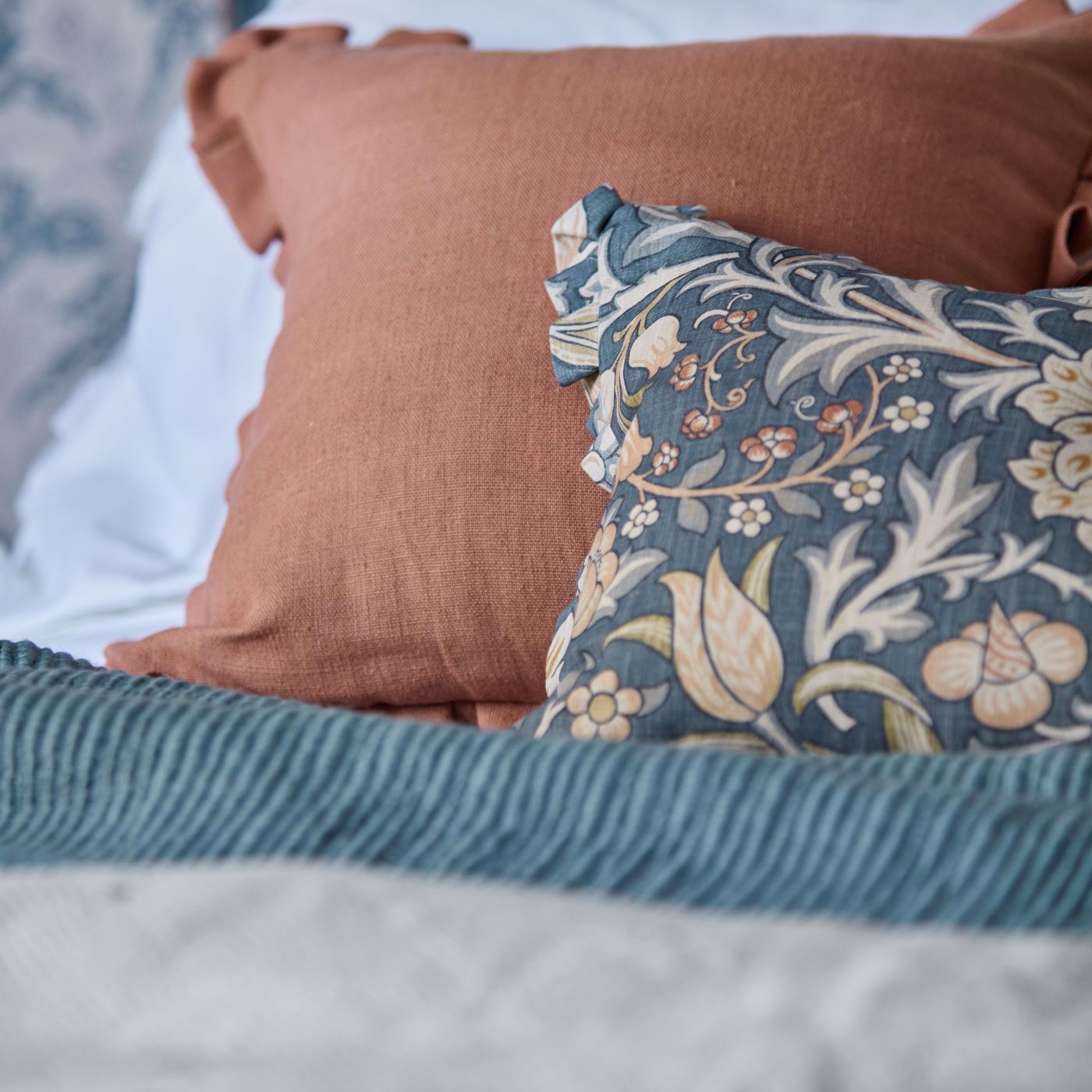 Trent Fabric - Woad Blue - 227026 - Morris & Co