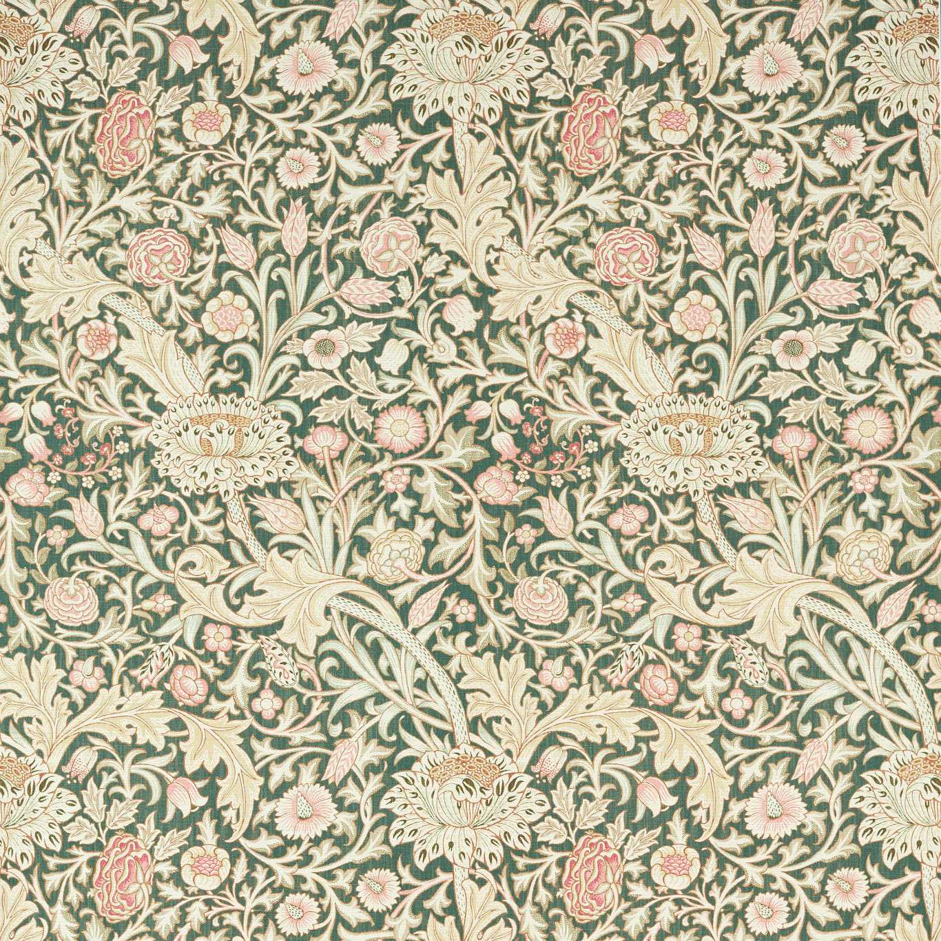 Trent Wallpaper - Teal - 217209 - Morris & Co