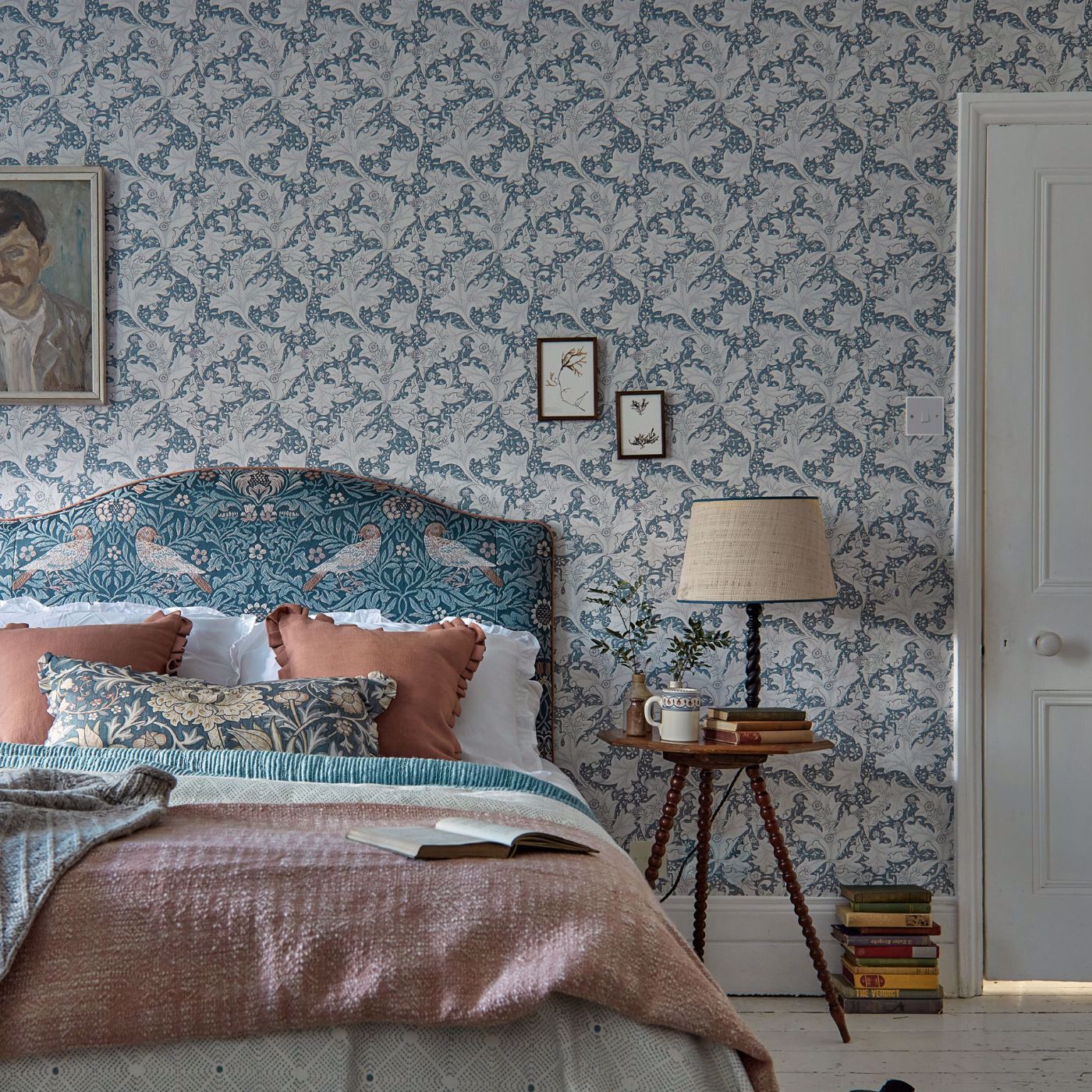 Wallflower Wallpaper - Woad Blue - 217187 - Morris & Co