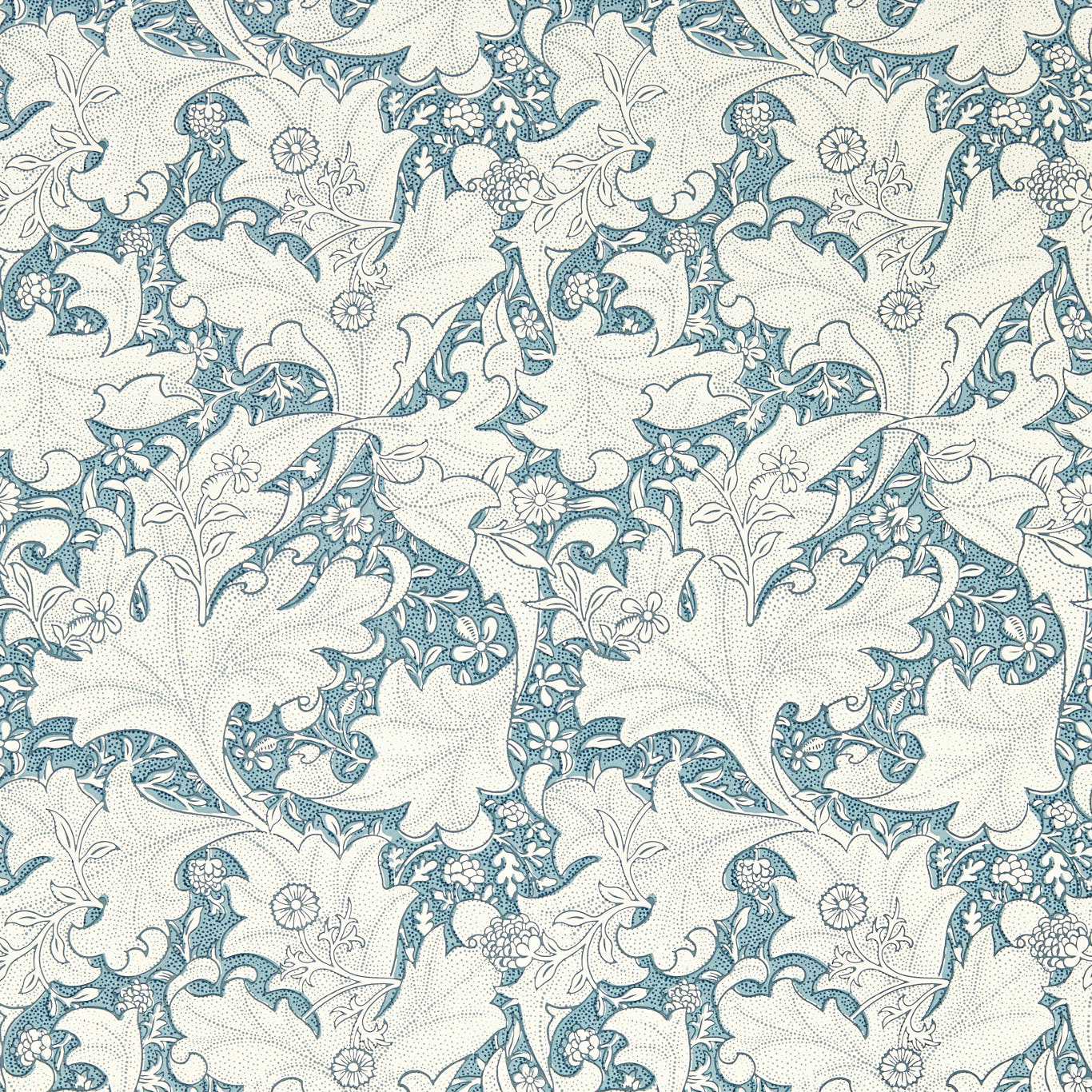 Wallflower Wallpaper - Woad Blue - 217187 - Morris & Co